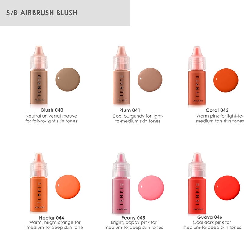 Temptu S/B Airbrush Blush in Coral - 30ml Liquid Makeup - Image 3