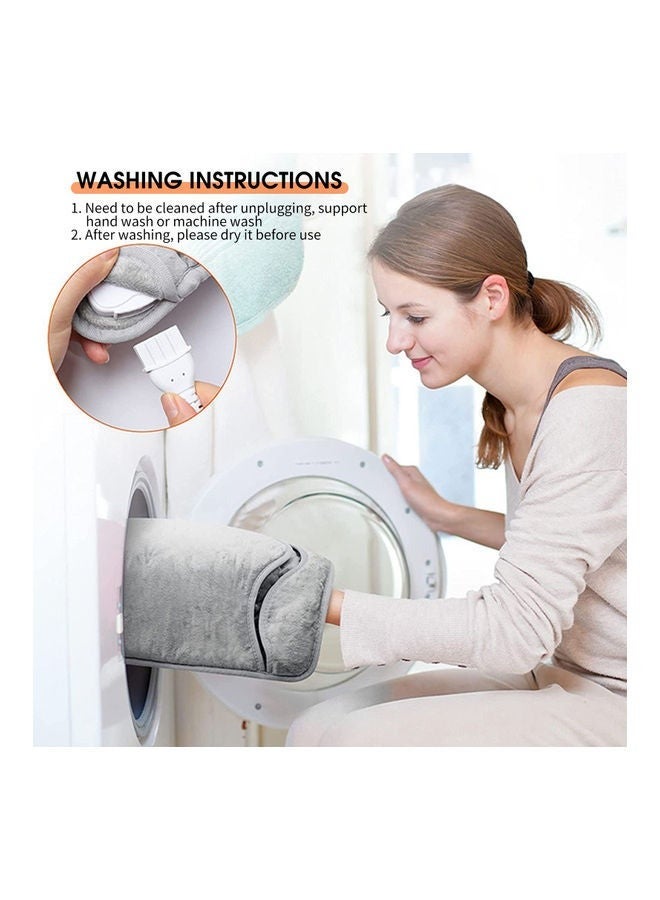 بي إيان قابلة للغسيل الكهربائية الساخنة القدم سخانات S4-4016 الرمادي - Image 2