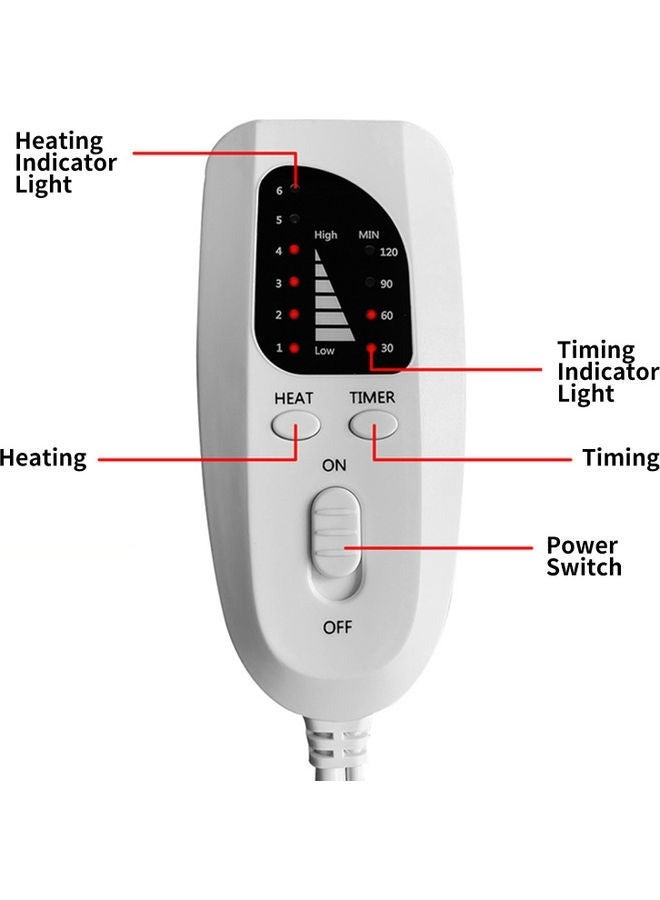 بي إيان قابلة للغسيل الكهربائية الساخنة القدم سخانات S4-4016 الرمادي - Image 4
