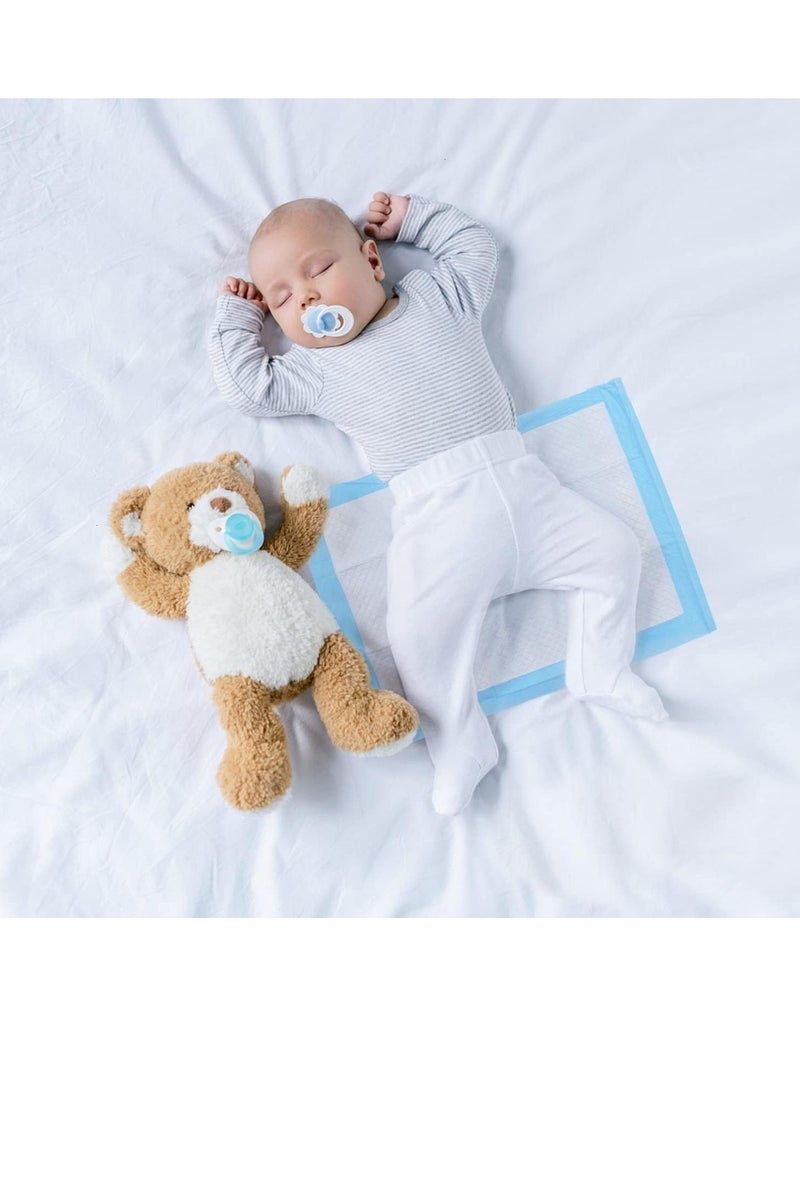 Gonice 100 Pack Disposable Changing Pads Baby Disposable Underpads Waterproof Diaper Changing Pad Breathable Underpads Bed Table Protector Mat, 17 Inches x 13 Inches - Image 2