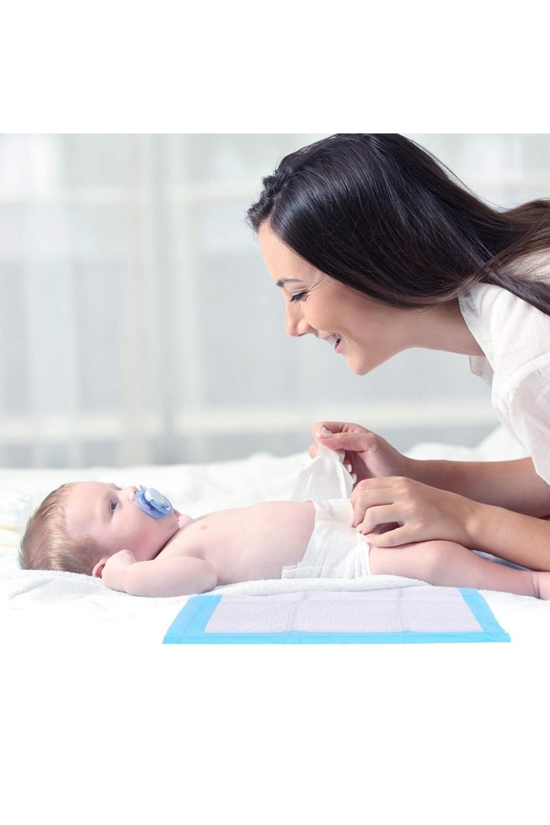 Gonice 100 Pack Disposable Changing Pads Baby Disposable Underpads Waterproof Diaper Changing Pad Breathable Underpads Bed Table Protector Mat, 17 Inches x 13 Inches - Image 3