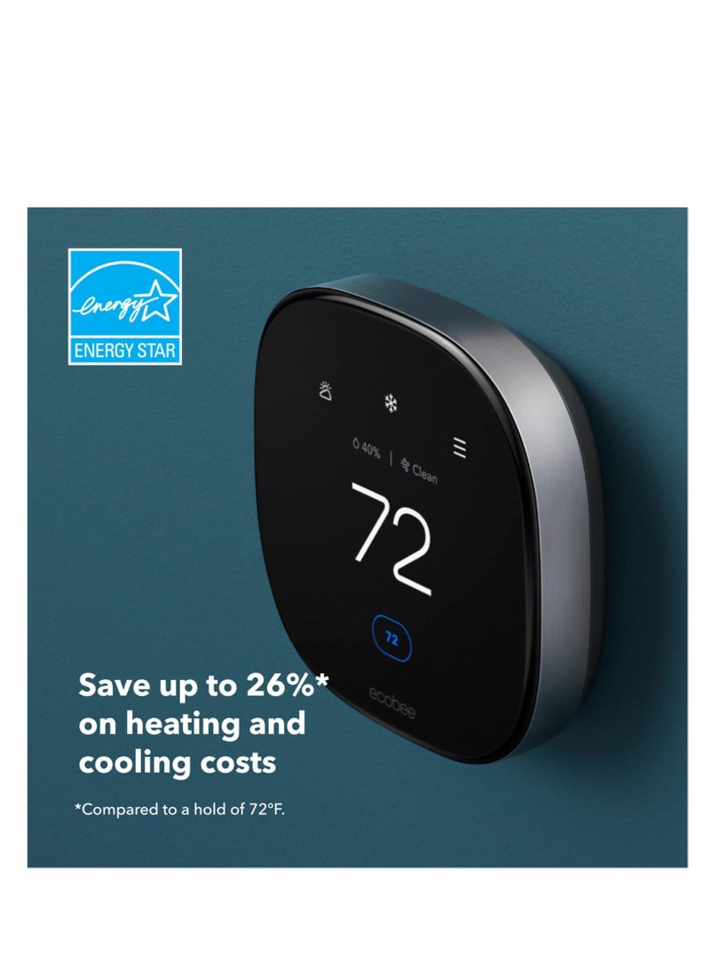 Ecobee - ecobee New Smart Thermostat Premium with Smart Sensor and Air Quality Monitor - Image 1
