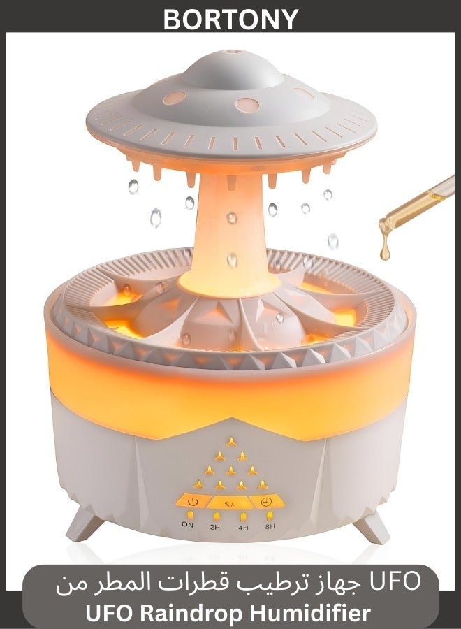 BORTONY Raindrop Aromatherapy Humidifier, Remote Controlled Diffuser with LED Night Light and Timer Settings, Essential Oil Diffuser with 7 Colors LED Lights, Air Humidifiers, Water Drip Lamp for Home Bedroom - Image 1