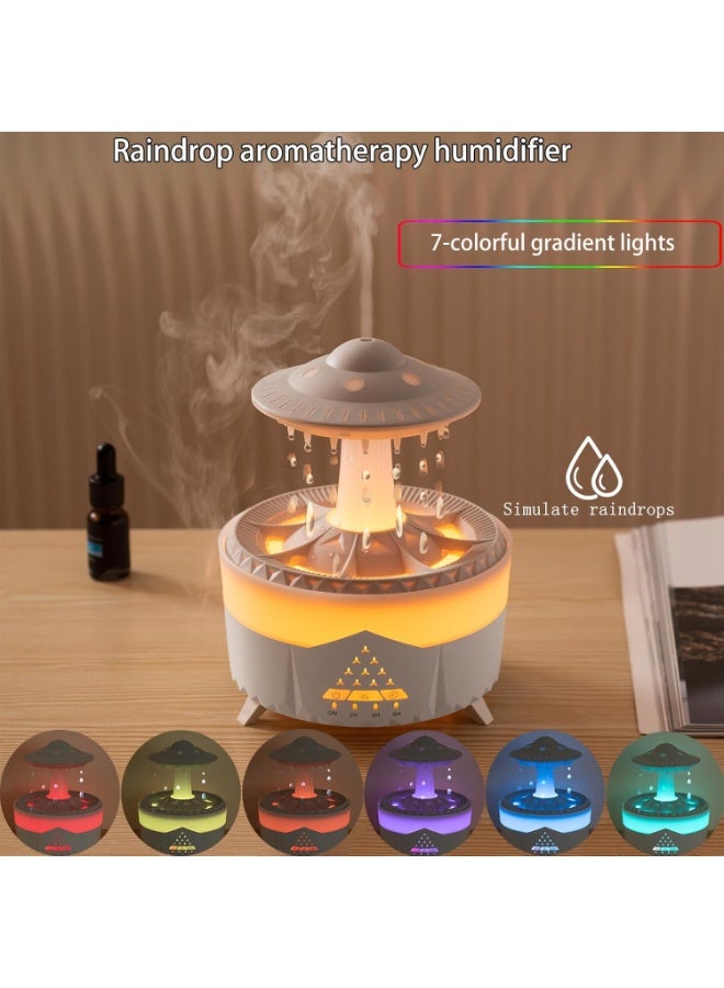 BORTONY Raindrop Aromatherapy Humidifier, Remote Controlled Diffuser with LED Night Light and Timer Settings, Essential Oil Diffuser with 7 Colors LED Lights, Air Humidifiers, Water Drip Lamp for Home Bedroom - Image 3