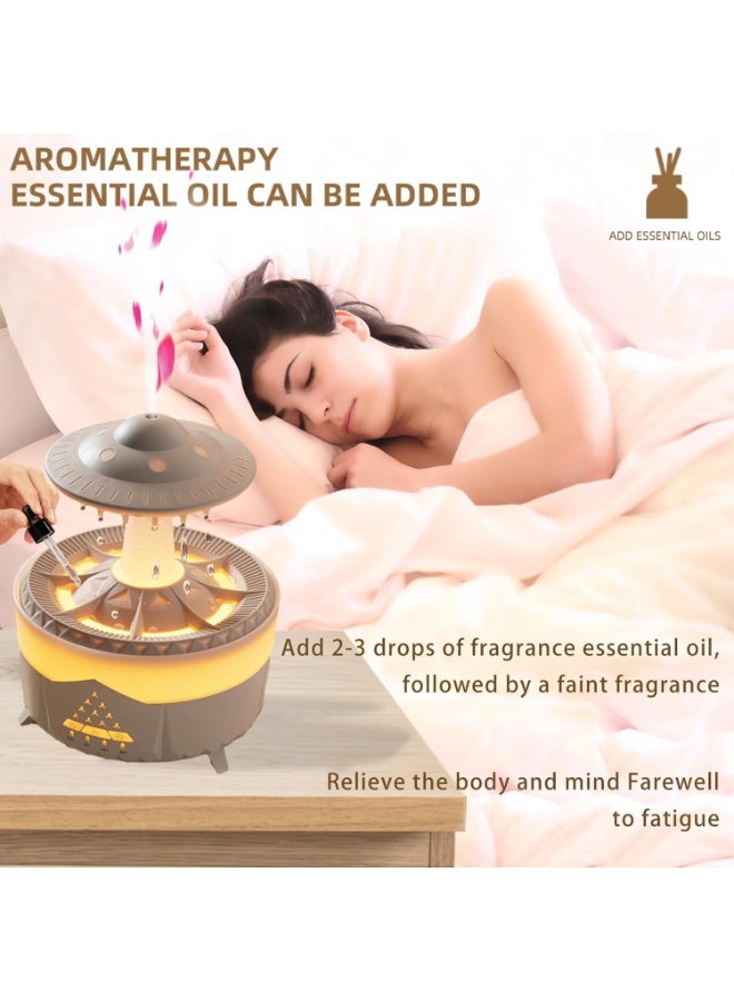 BORTONY Raindrop Aromatherapy Humidifier, Remote Controlled Diffuser with LED Night Light and Timer Settings, Essential Oil Diffuser with 7 Colors LED Lights, Air Humidifiers, Water Drip Lamp for Home Bedroom - Image 5