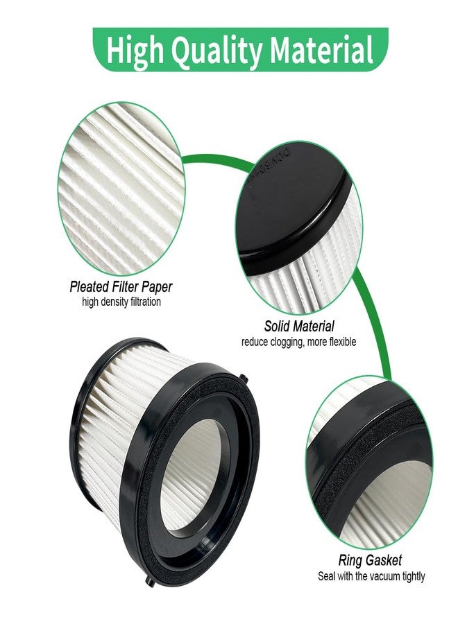 Kerneed 2 Pack DCV5011H HEPA Filter Compatible with DEWALT DCV501HB Cordless Handheld Vacuum, with 4 Foam Sleeve Filters & 1 Brush - Image 3