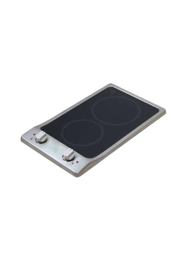 kitchen Line Built-in Electric Hob 30 cm, ceramic with stainless steel frame, 2 heating elements, Auto-ignition, Full safety, Italy, silver ZP.V2004 - Image 1