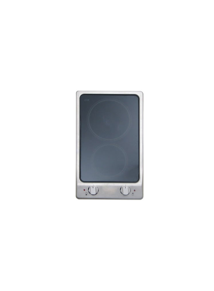 kitchen Line Built-in Electric Hob 30 cm, ceramic with stainless steel frame, 2 heating elements, Auto-ignition, Full safety, Italy, silver ZP.V2004 - Image 2