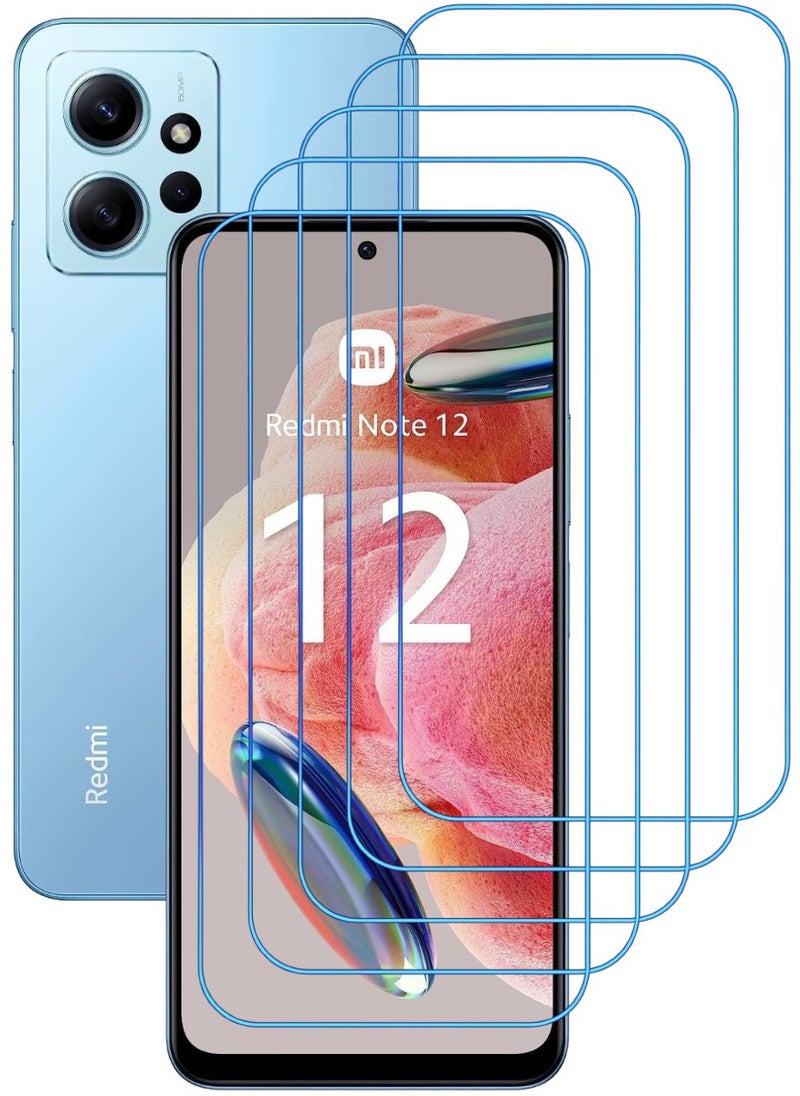 ACLIX 5 Pieces Antistatic ESD Dustproof Premium Quality High Definition Clear Tempered Glass Screen Protector Designed For Xiaomi Redmi Note 12 - Image 1