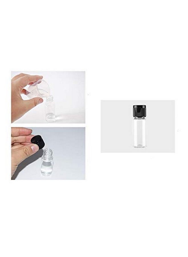 Happyupcity 20 Pcs 15Ml 0.5Oz Empty Refillable Transparent Plastic Bottle With Black Flip Cap Top Lid Cosmetic Sample Dispense Container Emulsion Lotion Shower Gel Makeup Water Storage Tube Vial  - Image 4
