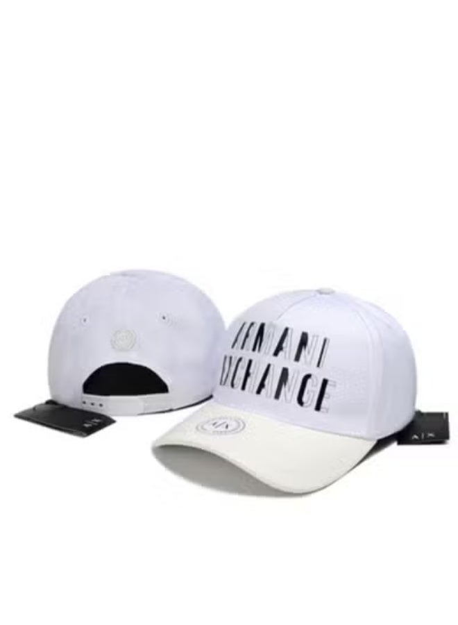Armani Exchange Logo - Printed White Baseball Cap