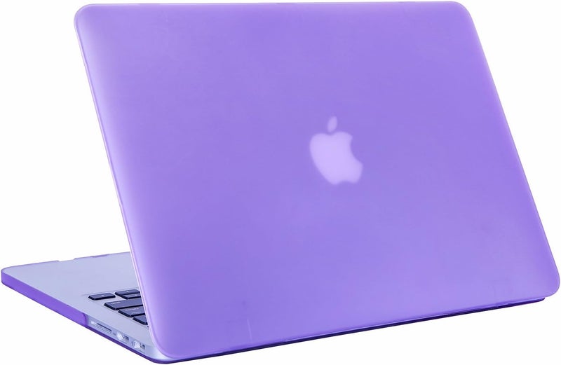 سيفن لاين متوافق مع غطاء Macbook Air 13 بوصة غير لامع حريري ناعم الملمس صلب لـ Macbook Air 13.3" موديل A1369/A1466 مع غطاء لوحة مفاتيح تخطيط EU، أرجواني فاتح - Image 4