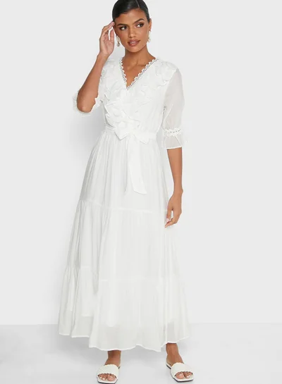 Khizana Ruffle Neck Detail Dress