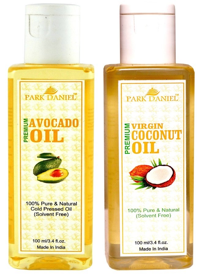 Park Daniel Premium Avocado Oil & Virgin Coconut Oil | Pure & Cold-Pressed Oils for Skin, Hair & Daily Care - Moisturizing, Nourishing & Hair Growth | Combo Pack of 2 × 100 ml (200 ml) - Image 2