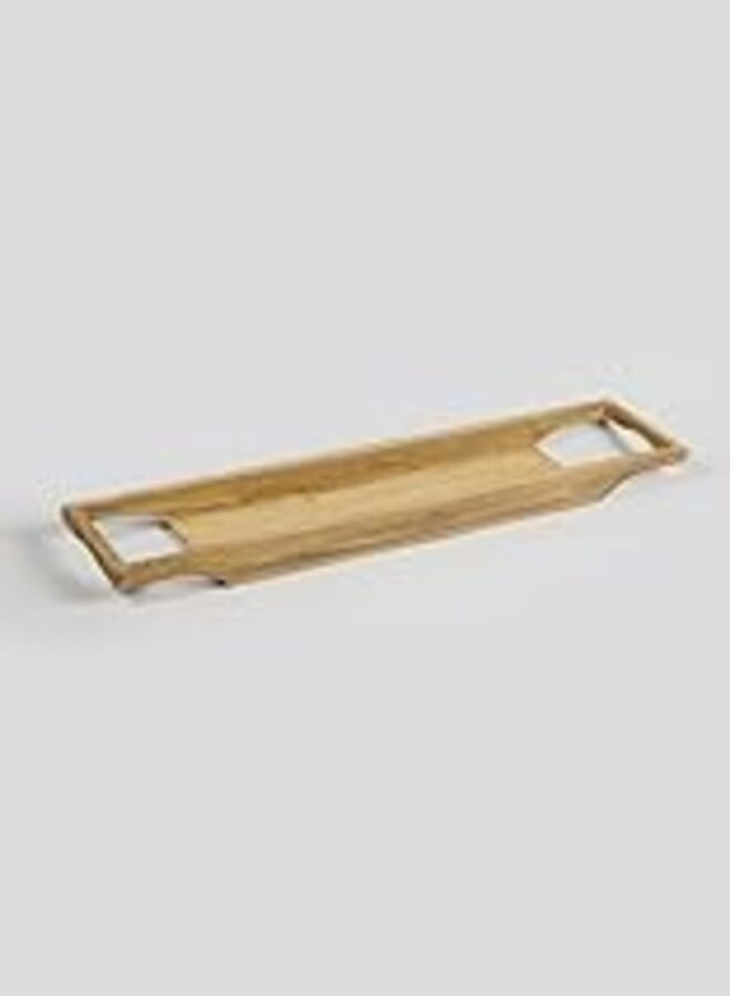 Matalan Slatted Bath Tray, 68 cm x 15 cm x 4.5 cm Size, Beige