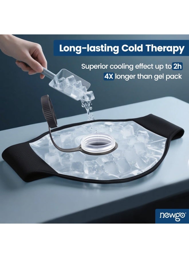 Newgo De Cooling Back Pad Abdominal and Back Cooling Belt for Back Pain and Injuries Relief Ice Pack for Hot or Cold Compresses Reusable Heating Belt Leakproof Black - Image 5