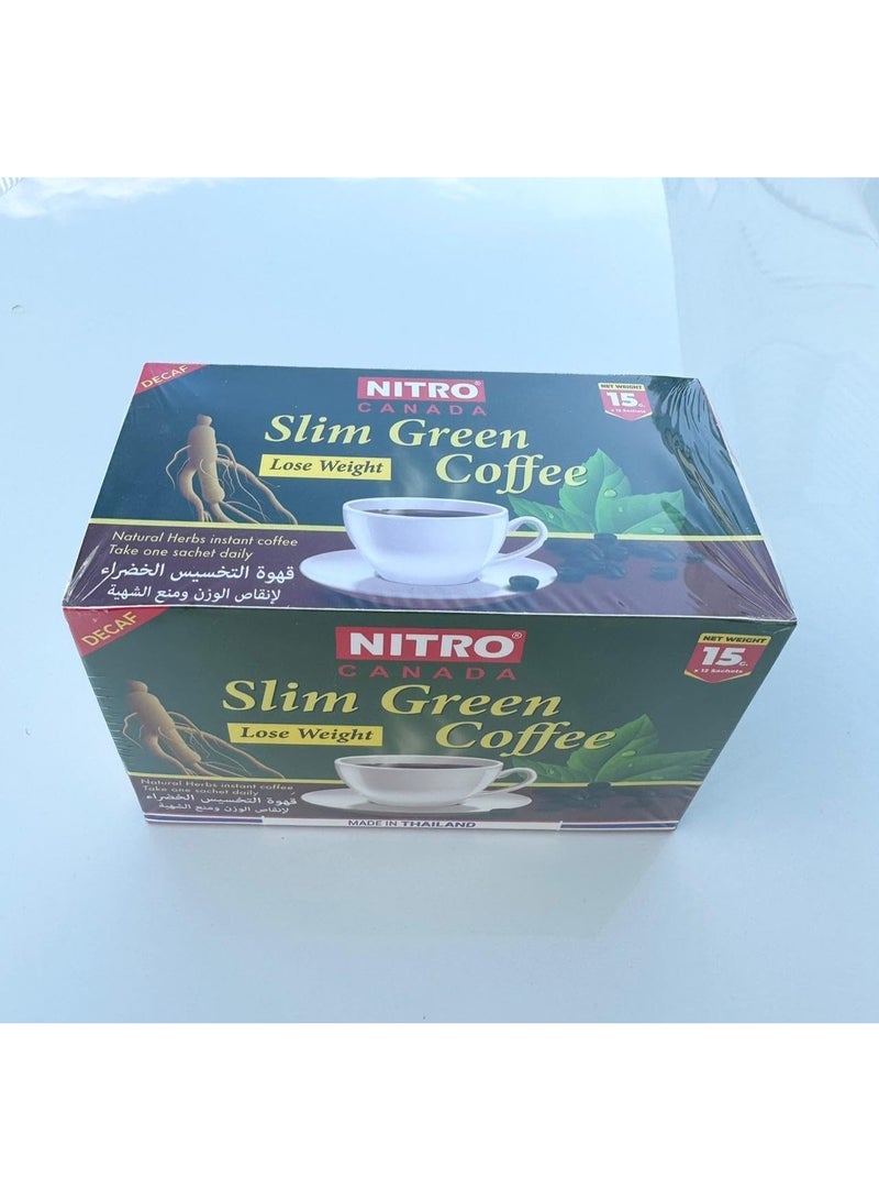 Nitro Canada Slimming Green Coffee 15g x 12 Sachets – Green Coffee Drink for Weight Management Support - Image 3