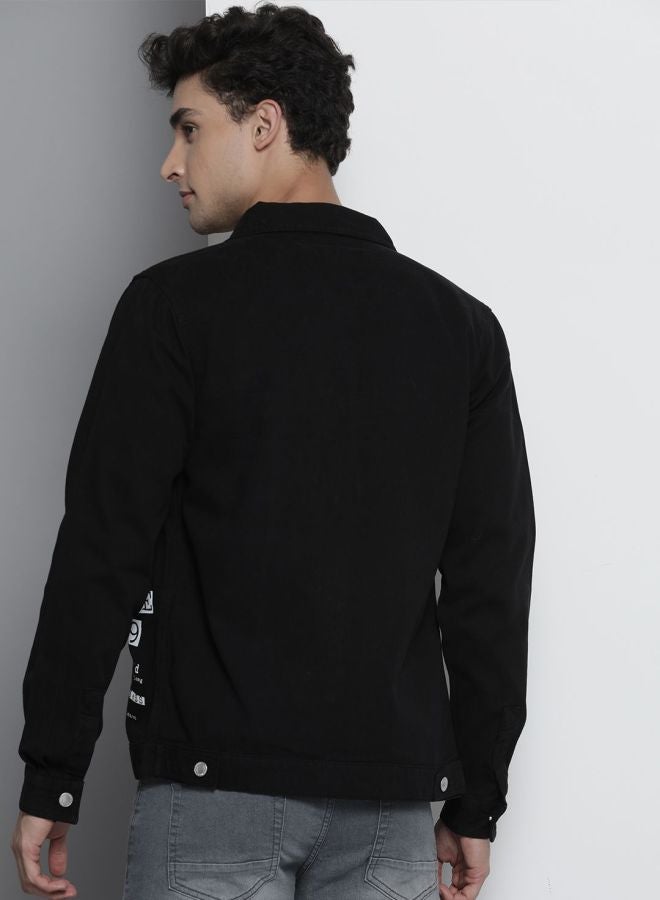 The Indian Garage Co Men Slim Fit Printed Round Neck Long Sleeves Jacket - Image 2