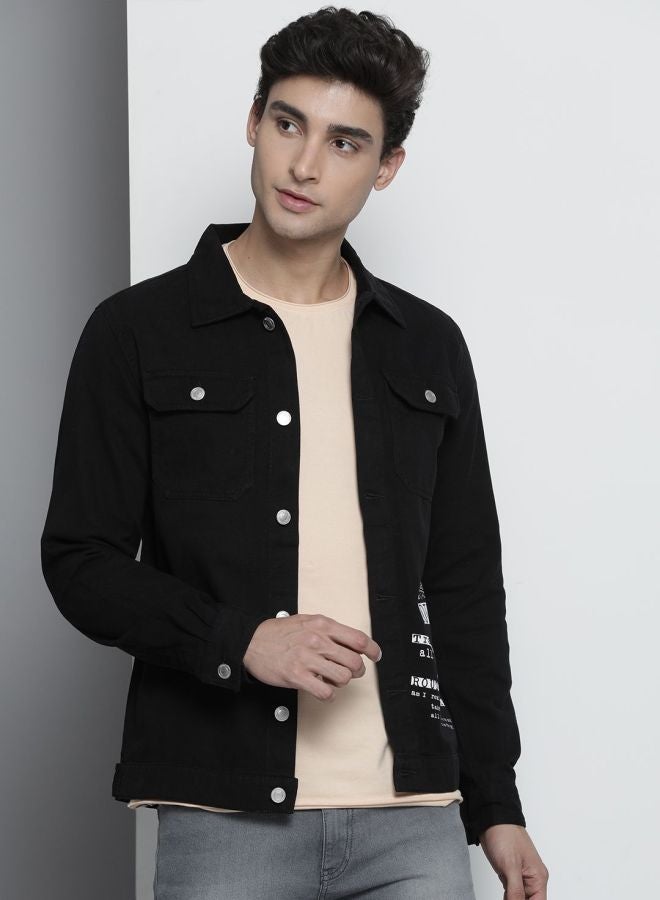 The Indian Garage Co Men Slim Fit Printed Round Neck Long Sleeves Jacket - Image 3
