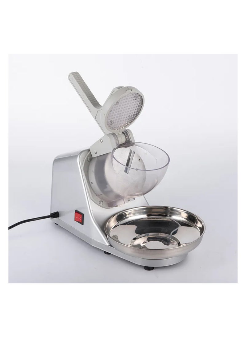 Electric ice shaver or crusher machine is quickly and efficiently shave or crush ice for a variety of uses, making snow cones, slushies. High-speed motor(500w) ,crush ice quickly.