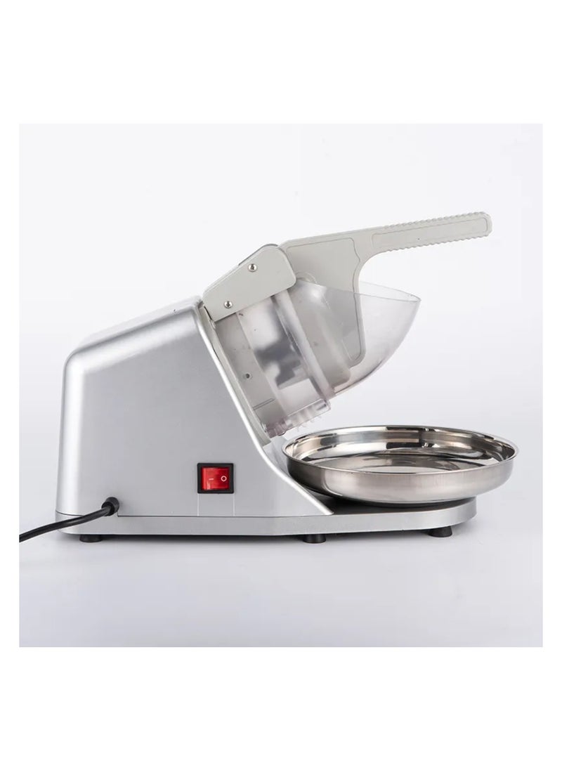 Electric ice shaver or crusher machine is quickly and efficiently shave or crush ice for a variety of uses, making snow cones, slushies. High-speed motor(500w) ,crush ice quickly.