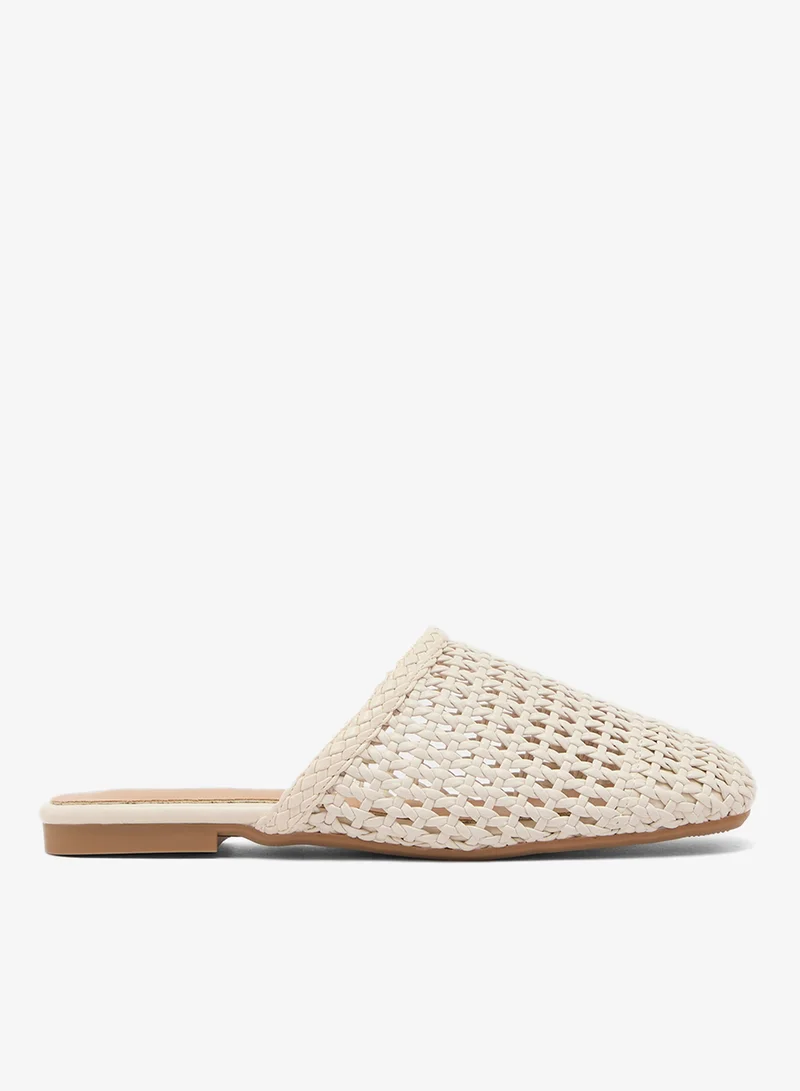 Ginger Net Raffia Material Flats