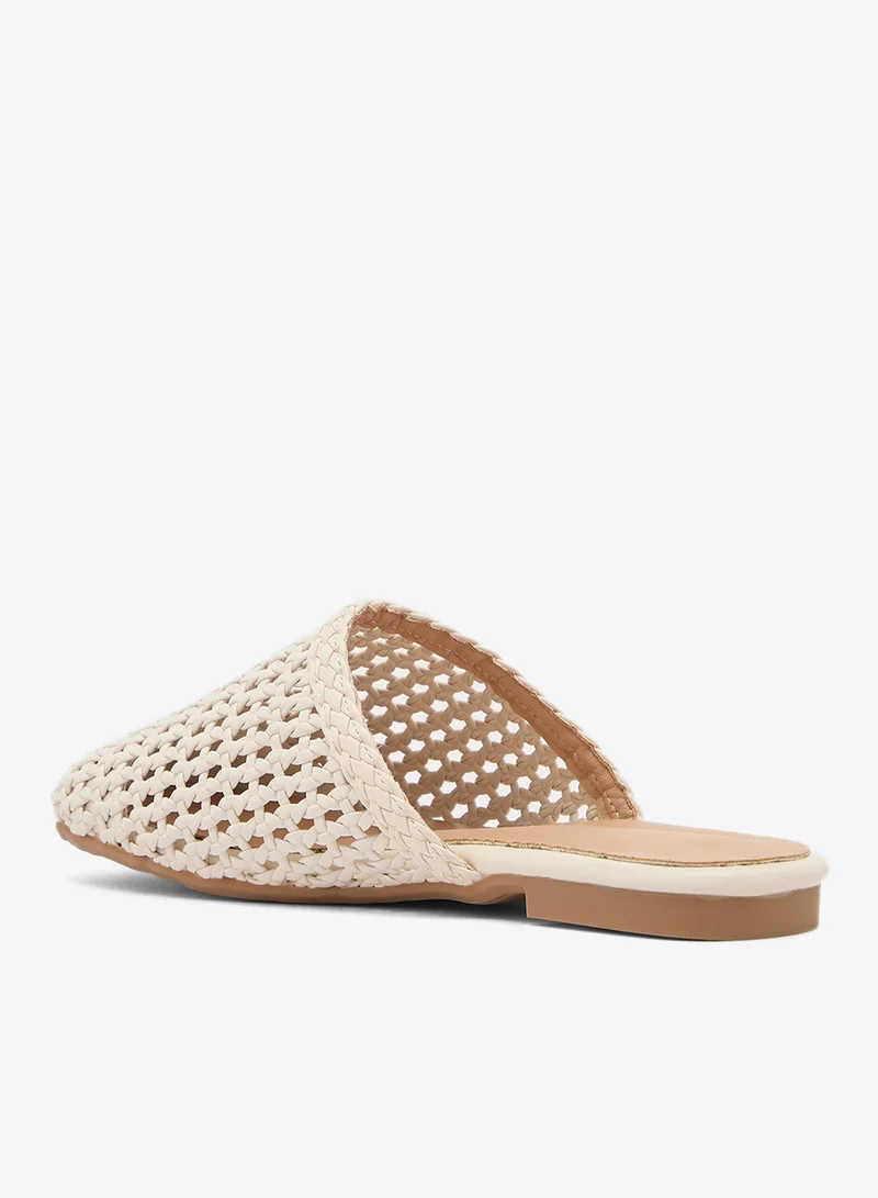 Ginger  Net Raffia Material Flats for Women | Best Price UAE