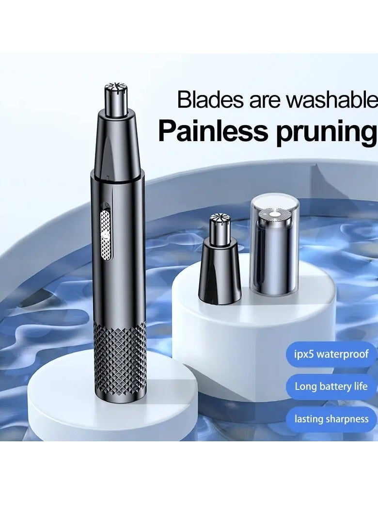 AROAQ Electric Nose Hair Clipper, Portable Waterproof Electric Men Nose Hair Trimmer, Easy To Clean Usb Charging High Quality Ear Hair Removal Machine For Eyebrow, Ear, Nose, (1pc, White) - Image 2