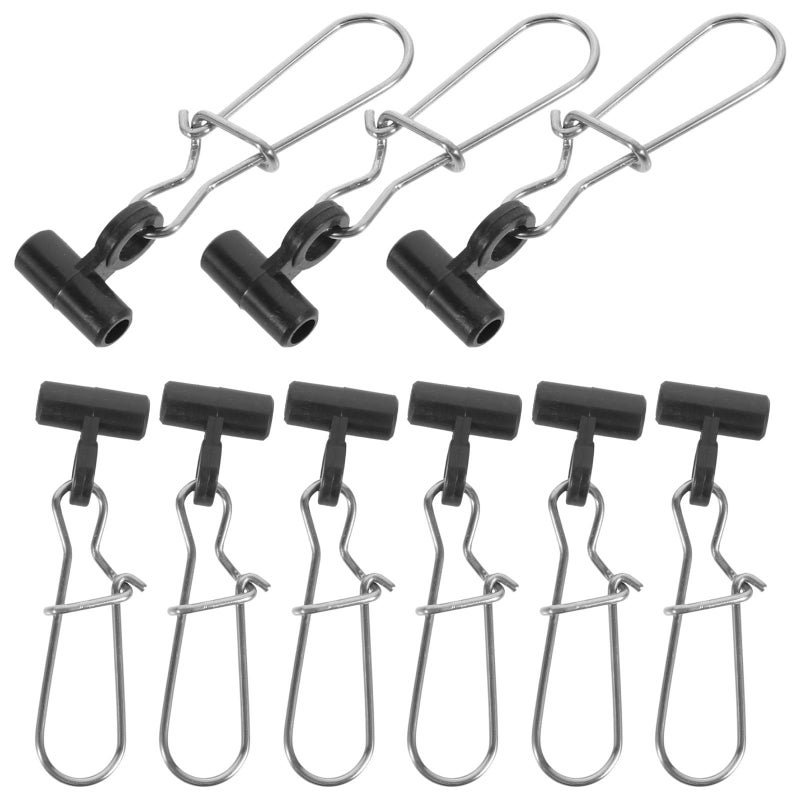 30pcs Duo Lock Snap Clips Stainless Steel Fishing Swivels Wear Resistant for Freshwater Saltwater - Image 2
