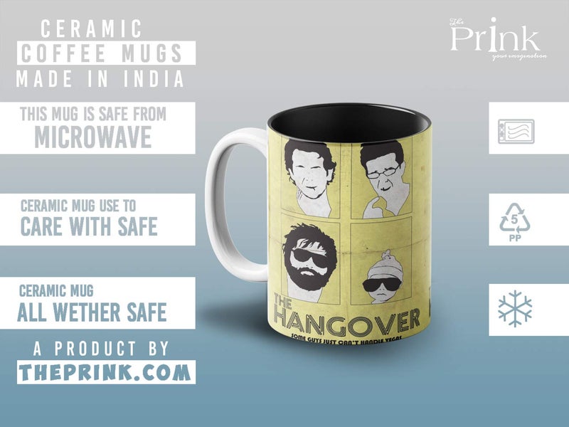 Prink The Hangover Inner Black Coffee Mug with Print | Phil, Alan, STU, Daug The Hangover Movie Coffee Mugs | Printed Coffee Mugs | Coffee Mug for Friends | 330ml, Microwave & Dishwasher Safe - Image 4