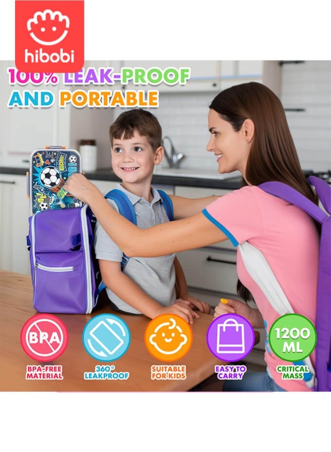 hibobi Kids Lunch Box Bento Box - Football Fever - Image 5