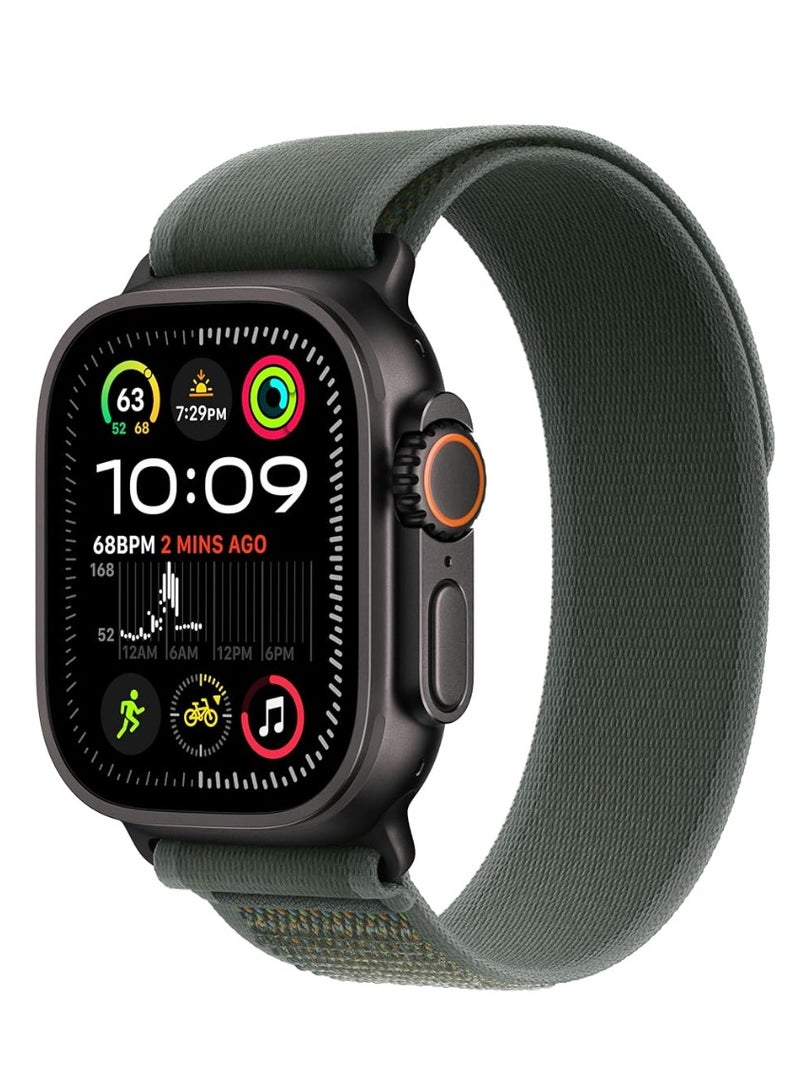 أكاليكس سوار Trail Loop متوافق مع ساعات Apple Watch مقاسات 42 مم، 44 مم، 45 مم، 46 مم، 49 مم، سوار رياضي ناعم منسوج، سوار معصم بديل قابل للتعديل لساعات Apple Watch Series Ultra / SE / Series 1/2/3/4/5/6/7/8/9/10/11 - أخضر - Image 1