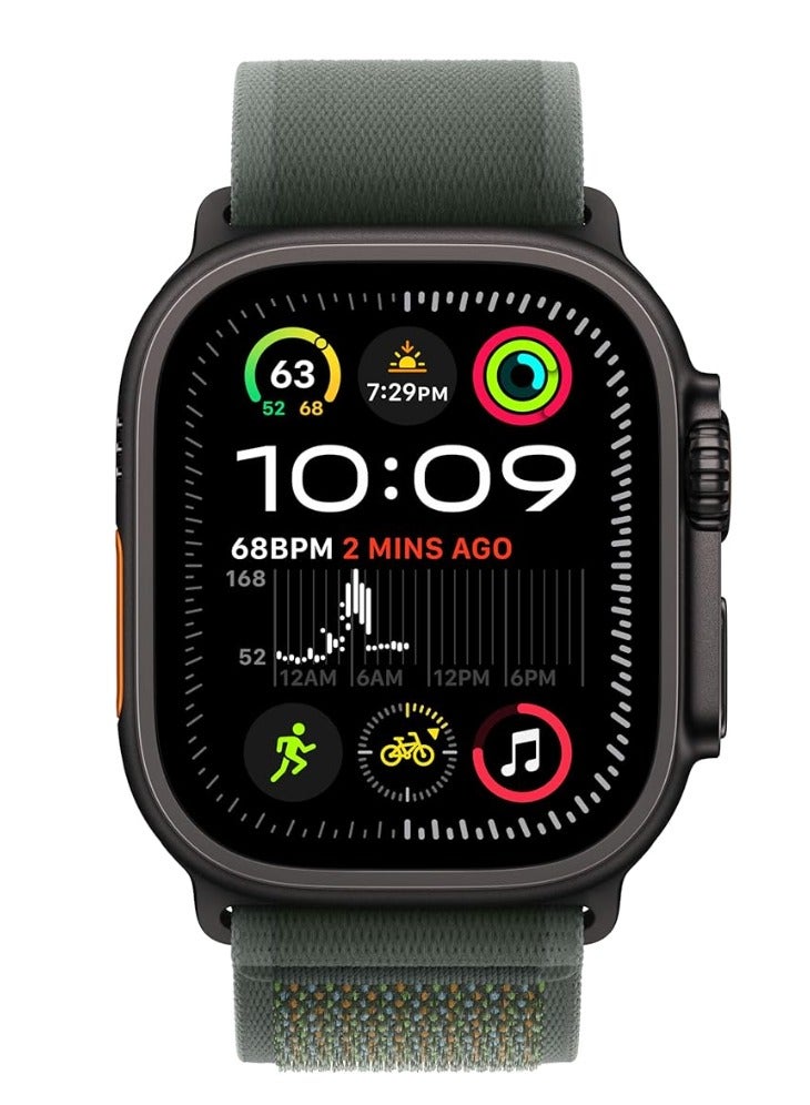 أكاليكس سوار Trail Loop متوافق مع ساعات Apple Watch مقاسات 42 مم، 44 مم، 45 مم، 46 مم، 49 مم، سوار رياضي ناعم منسوج، سوار معصم بديل قابل للتعديل لساعات Apple Watch Series Ultra / SE / Series 1/2/3/4/5/6/7/8/9/10/11 - أخضر - Image 2
