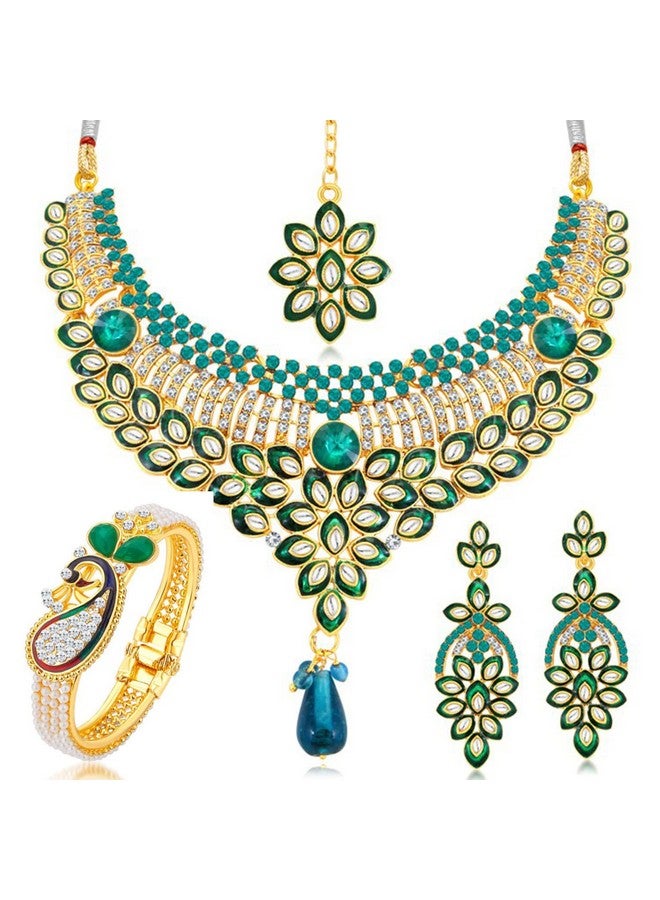 سوكهي مجموعة كادا كومبو من قلادة سوخي المطلية بالذهب الجذابة للنساء (CBMIX104227) - Image 1