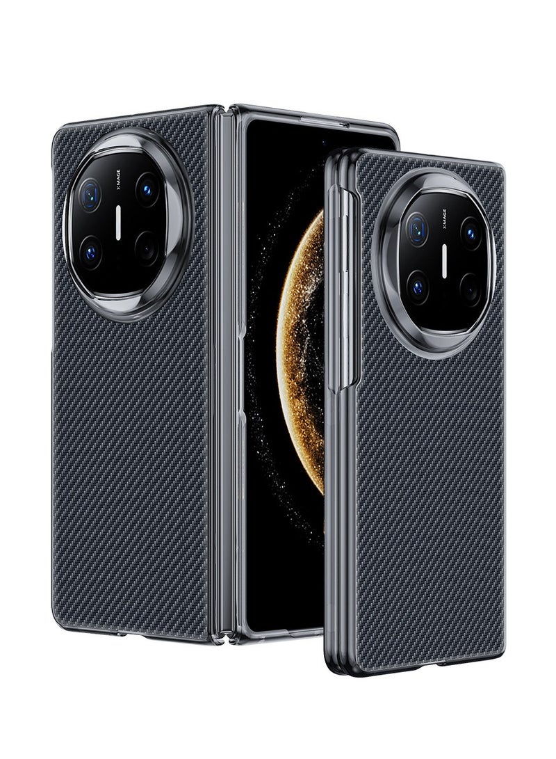 general Carbon Fiber Texture Leather Compatible with Huawei Mate X6 Case Cover Ultra Thin Shockproof Back for Huawei Mate X6 - Image 1