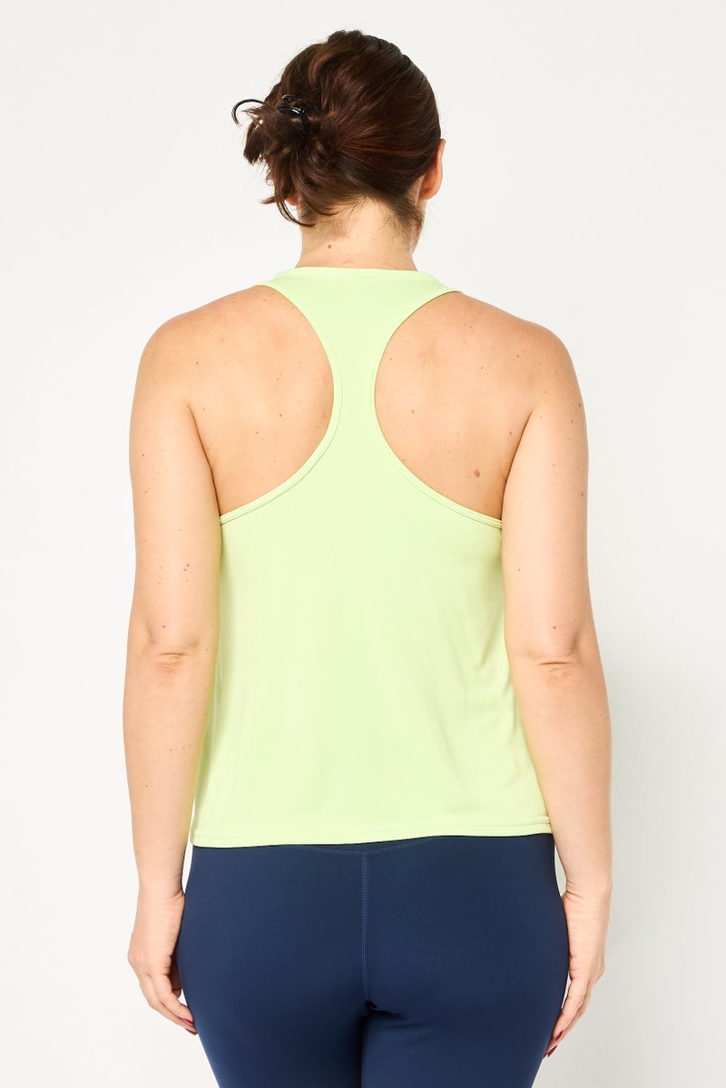 Adidas Women Sportswear Fit Sleeveless Training Tank Top, Lime Green - Image 4