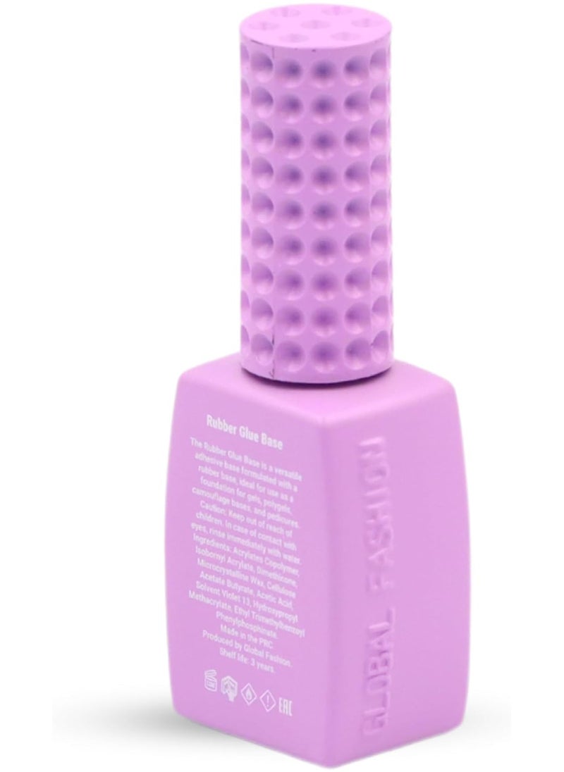 GLOBAL FASHION Professional - Glue Base Rubber Unbreakable Grip For Flawless Manicures (12Ml) - Image 1