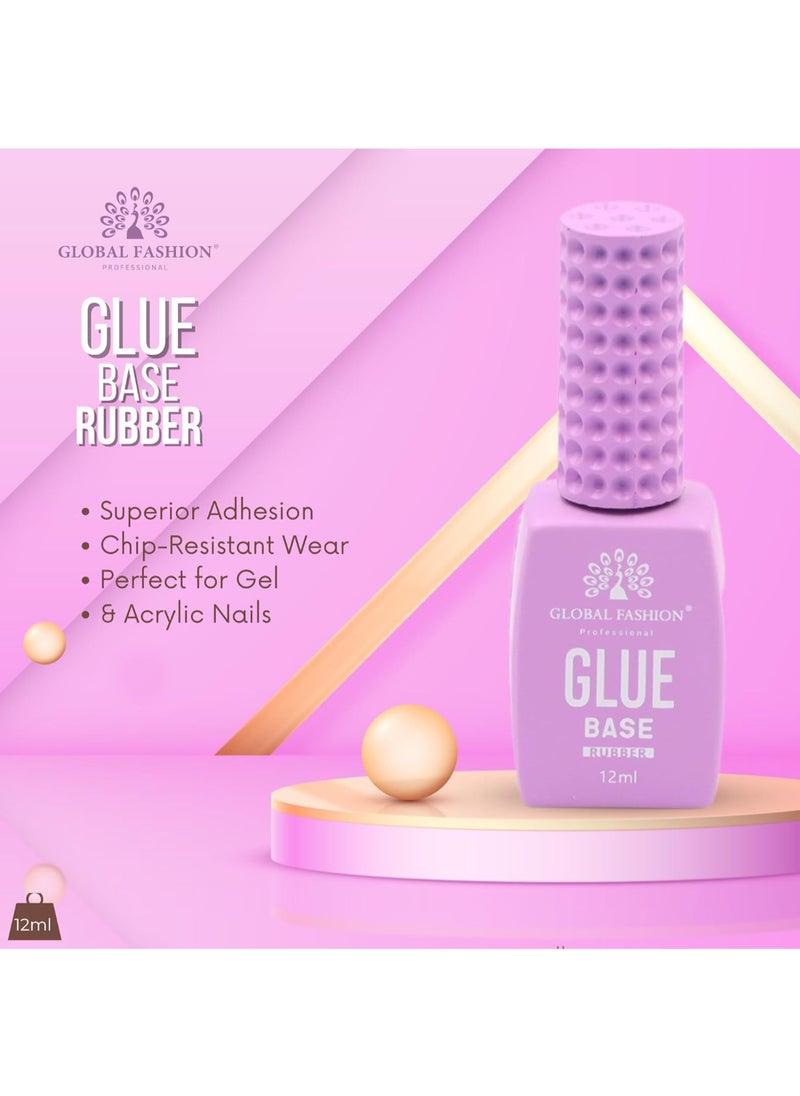 GLOBAL FASHION Professional - Glue Base Rubber Unbreakable Grip For Flawless Manicures (12Ml) - Image 1