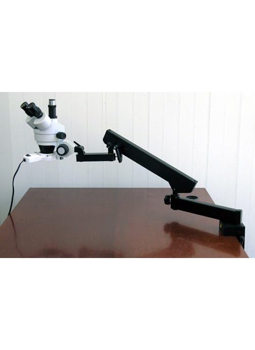 AmScope AmScope SM6TPZ64S5M Digital Professional Trinocular Stereo Zoom Microscope with Simultaneous Focus Control WH10x Eyepieces 35X90X Magnification 07X45X Zoom Objective 64Bulb LED Ring Light Clamping Articulating Arm Stand 110V240V Includes 05X and 20X Barlow Lenses and 5MP Camera with Reduction Lens and Software  - Image 2