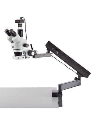 AmScope SM6TPZ64S5M Digital Professional Trinocular Stereo Zoom Microscope with Simultaneous Focus Control WH10x Eyepieces 35X90X Magnification 07X45X Zoom Objective 64Bulb LED Ring Light Clamping Articulating Arm Stand 110V240V Includes 05X and 20X Barlow Lenses and 5MP Camera with Reduction Lens and Software - pzsku/Z0B5DD01CE56AF8B83310Z/45/1747233883/fd1591c6-b014-4c0d-bc94-f55969bf5864