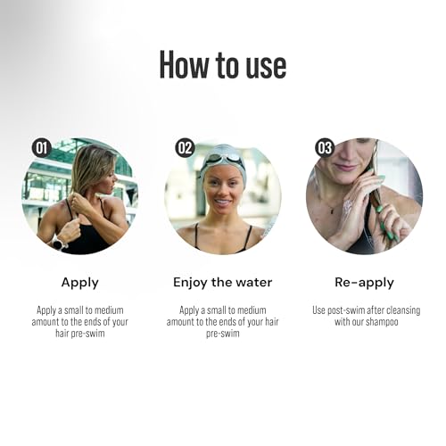 TRIHARD Pre & Post Swim Conditioner | Swimmers Conditioner | Pre Swim Hair Protection | Chlorine Removal Solution | Travel Size 8.45 fl oz - Image 4