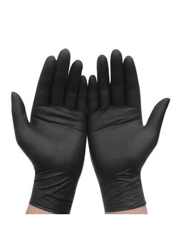 M MIAOYAN Disposable Nitrile Exam Gloves, 6-mil, Black, Heavy Duty Disposable Gloves, Cooking Gloves, Latex Free, Powder Free  - Image 1