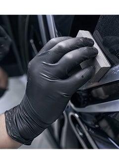 M MIAOYAN Disposable Nitrile Exam Gloves, 6-mil, Black, Heavy Duty Disposable Gloves, Cooking Gloves, Latex Free, Powder Free  - Image 5