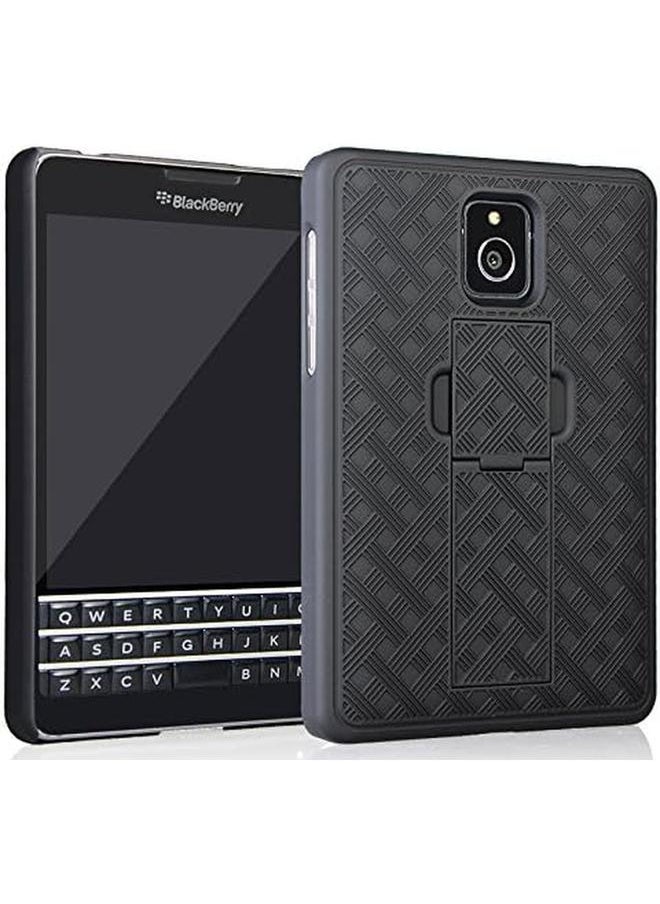 erorex - Case For At And T Blackberry Passport S Black Kickstand Case Slim Hard Shell Cover For At And T Blackberry Passport Sqw100 3 - Image 1
