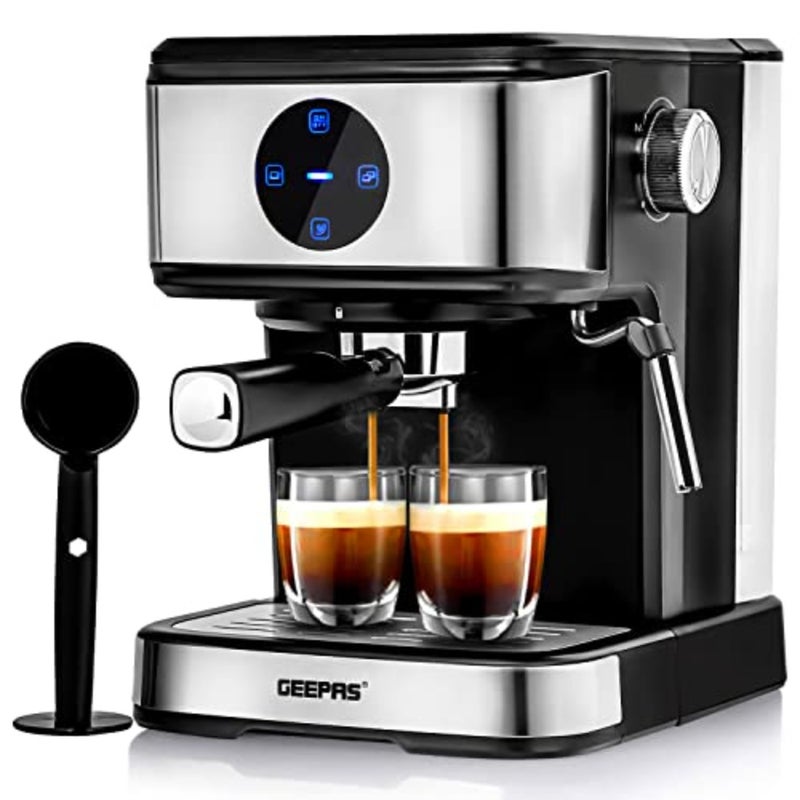 1.5L Digital Cappuccino Maker 850W 20 Bar Pressure 2 Cups Dual Filter With Detachable Tank Touch Panel Overheat Over Pressure Safe 2 Years Warranty, Mulit Color, Gcm41511 - Image 1