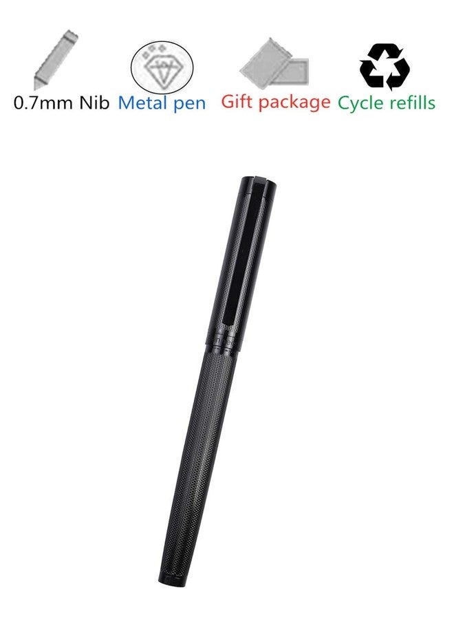 Penneed Pemmeed Rollerball Pen Liquid Ink Pens for Women Luxury Box Gel Pen Black Ink Fancy Pen Refillable for Executive Office,Professional,Birthday Nice Pens G8 (Black) - Image 3