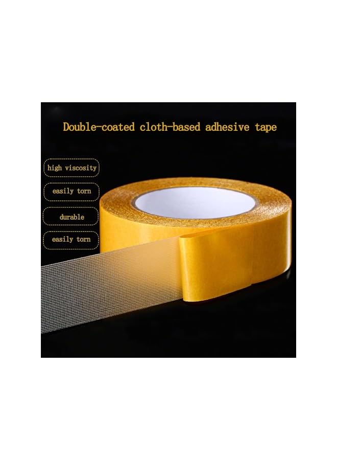promass Double Sided Carpet Tape, Versatile Clear Double Sided Tape Heavy Duty, Fabric Cloth Tape, No Glue Slag High Tack, For Fixing Carpets, Arts & Crafts, Woodworking, 1" x 33FT (10m) - Image 2