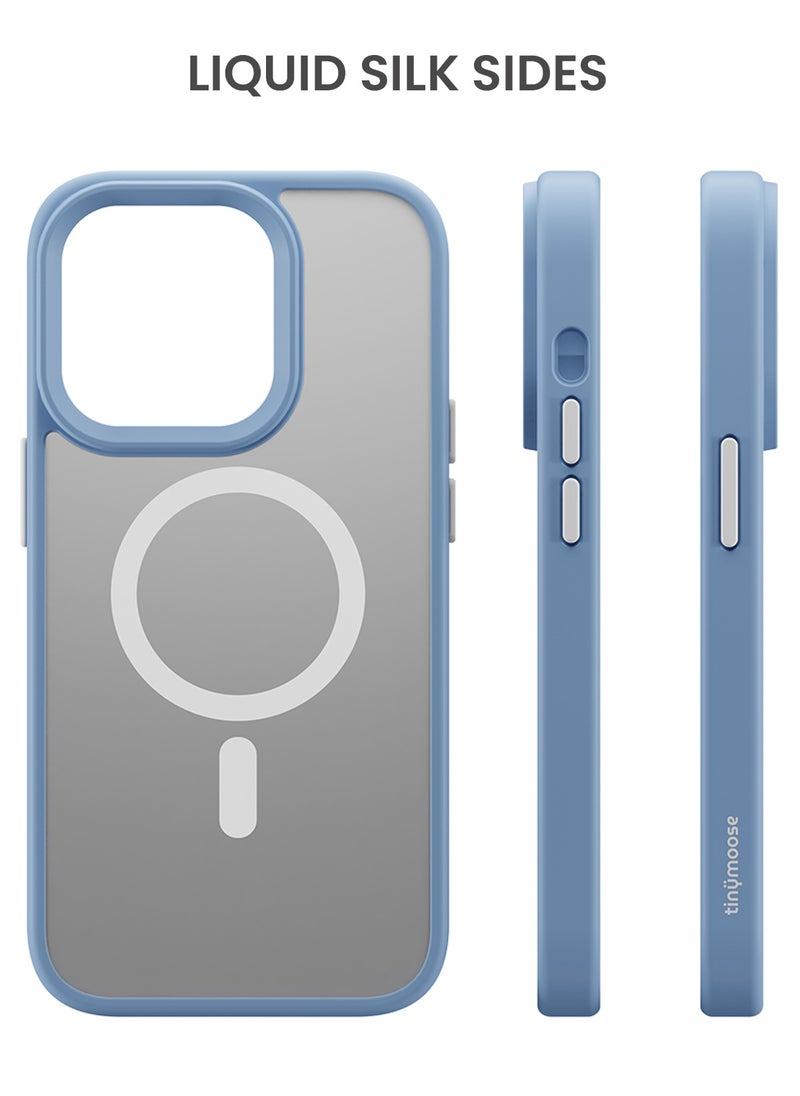 TinyMoose Frosty Matte Drip iPhone Case made for iPhone 14 Pro Max - Ice Blue  - Image 3