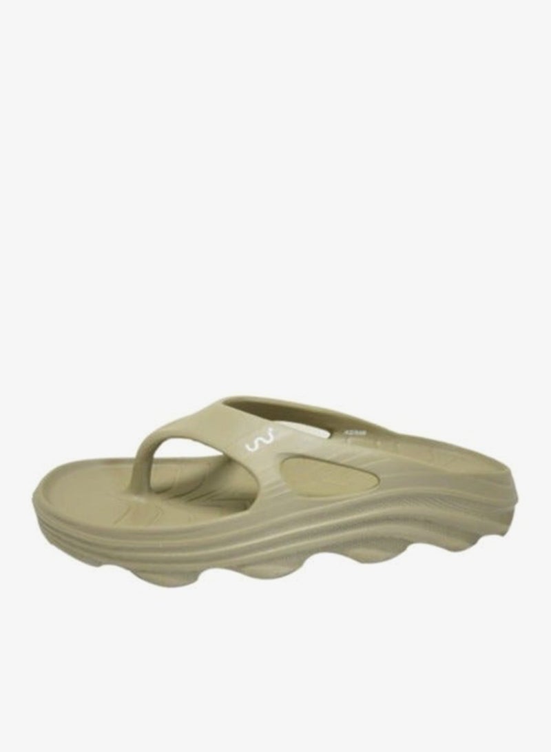 Doubleu Riva Men Comfortable & Light Weight KHAKI Slipper - Image 3
