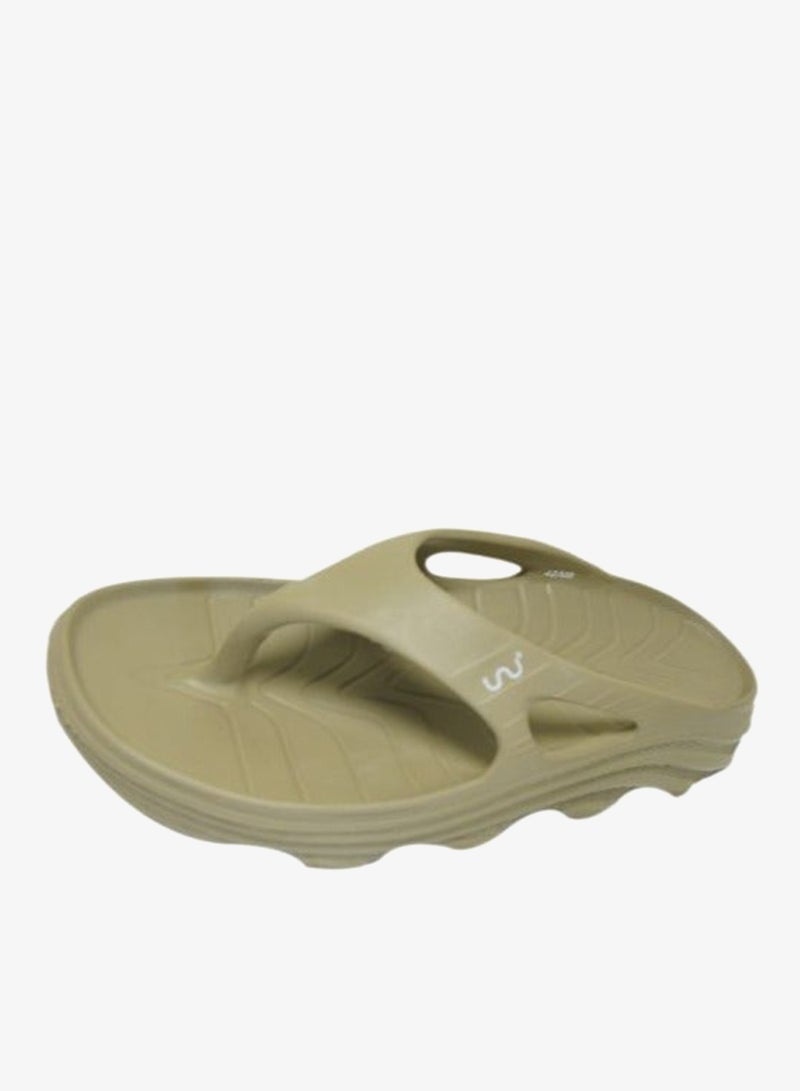 Doubleu Riva Men Comfortable & Light Weight KHAKI Slipper - Image 5